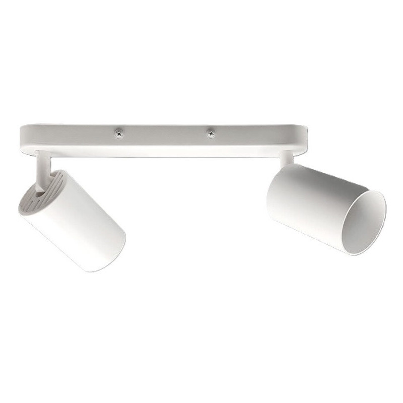 Aplique de techo Orientable Blanco Aluminio para 2 Lámpara GU10