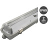 Pantalla estanca para dos tubos de LED IP65 150cm