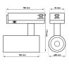 Foco LED Potencia Seleccionable 40W-26W y color seleccionable Blanco Carril Trifasico CRI+92 UGR13