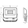 Foco Proyector LED 10W OSRAM CHIP 140 Lm/W