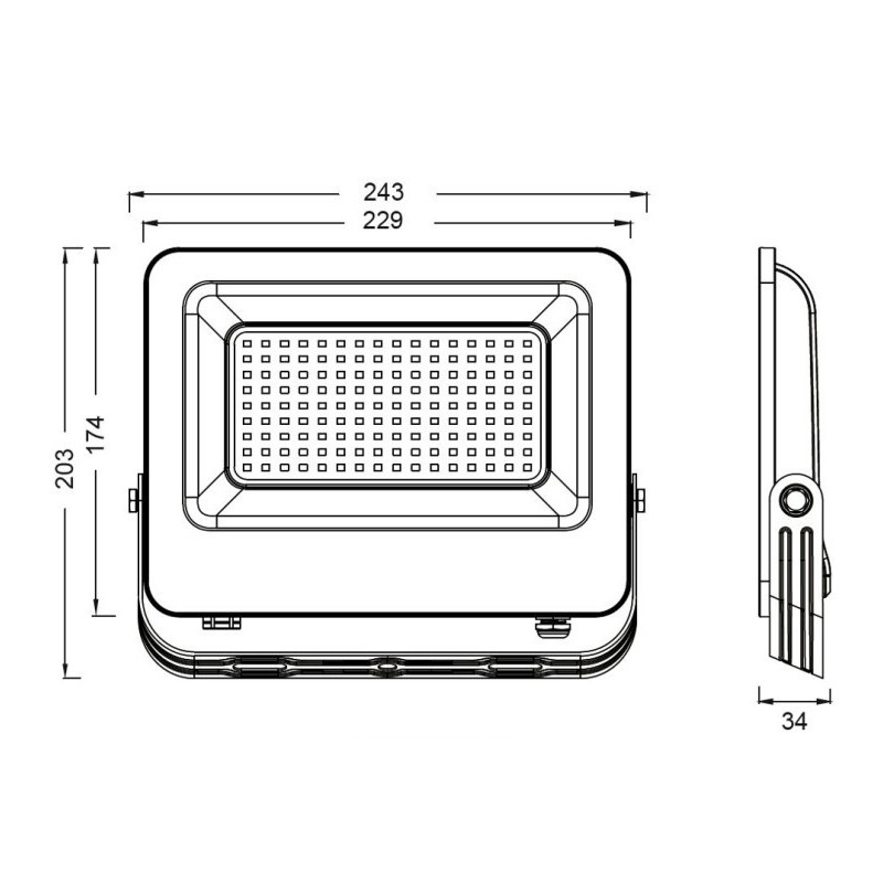 Foco Proyector LED 100W OSRAM CHIP 140 Lm/W