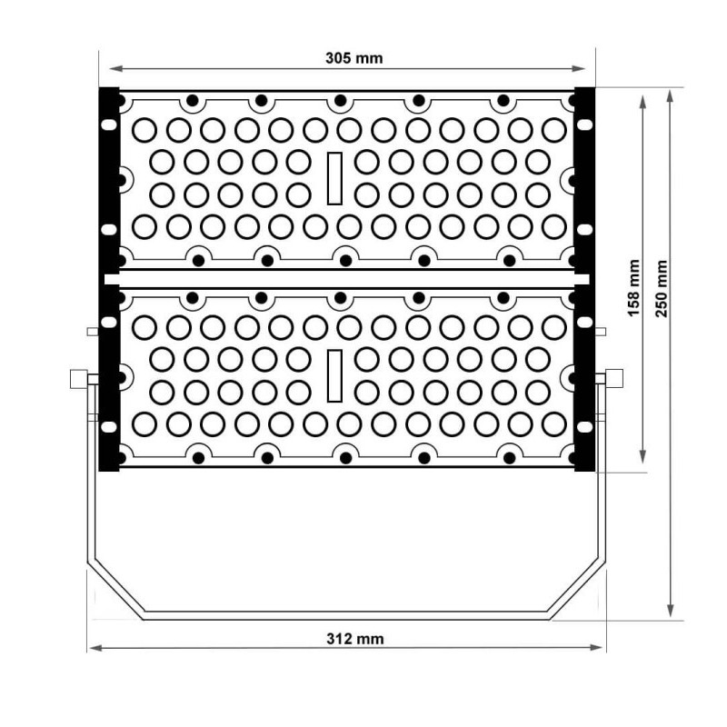 Proyector LED 100W Chip Bridgelux 180Lm/W 136ºx78º- 5 Años de garantía