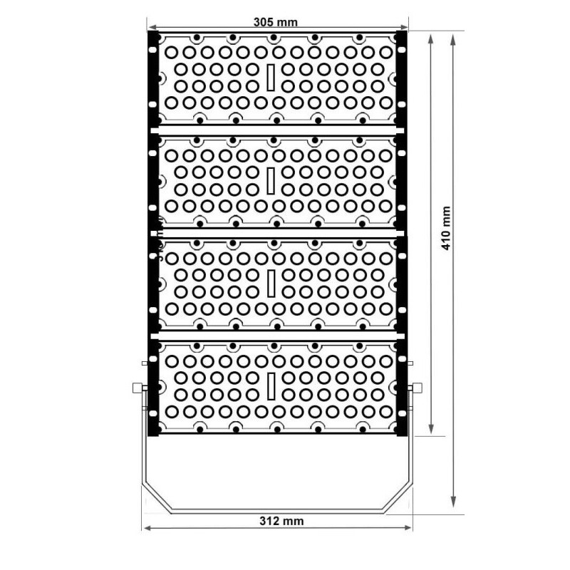 Proyector LED 400W Chip Bridgelux 180Lm/W 25º- 5 Años de garantía