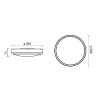 Plafón LED Potencia Ajustable 20W - 15W- 10W 5CCT Sensor De Radar IP44