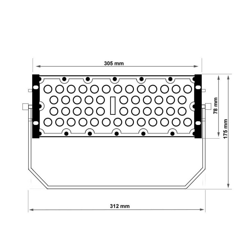 Proyector LED 50W Chip Bridgelux 180Lm/W 136ºx78º- 5 Años de garantía