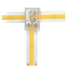 Conector Transparente para unión T o L tiras LED COB + SMD - 10mm - IP20