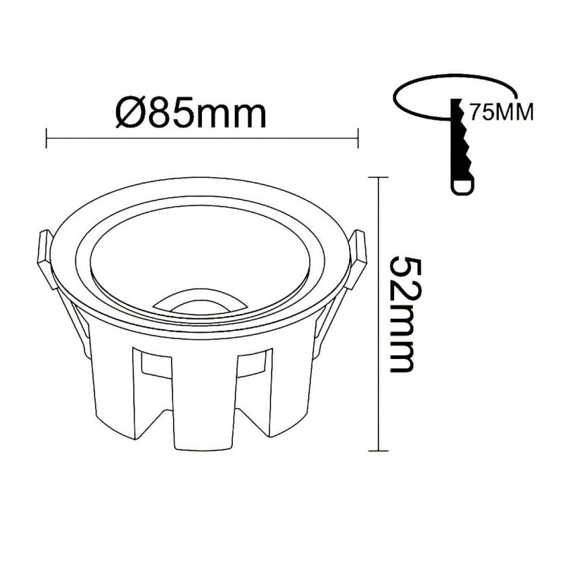Empotrable LED 6W - 9W - 12W Bridgelux Chip UGR11 CCT  CRI +92