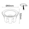 Empotrable LED 6W - 9W - 12W Bridgelux Chip UGR11 CCT  CRI +92