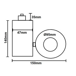 Foco LED 40W Negro para Carril Monofásico BRIDGELUX Chip 100º CRI +90