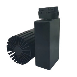 Foco LED 40W Negro Color Seleccionable CCT para Carril Trifásico BRIDGELUX Chip 40º CRI +92