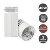 Foco LED 40W Blanco 3CCT para Carril Monofásico BRIDGELUX Chip CRI +98- 3 Años de garantía