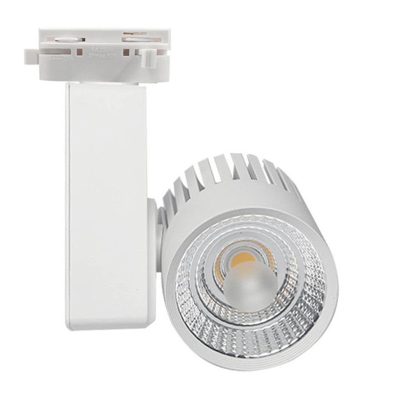 Foco LED 40W Blanco 3CCT para Carril Monofásico BRIDGELUX Chip CRI +98- 3 Años de garantía