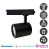 Foco LED Potencia Seleccionable 40W-38W-36W-34W y color seleccionable Negro Carril Monofásico CRI+92 UGR13 170Lm/W