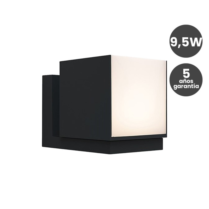 Aplique Led Cubic 9,5W Luz Direccionable IP54 5 años de garantia